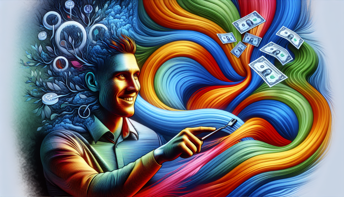 A person in the UK consolidating chaotic payment streams into one manageable stream, representing debt consolidation.