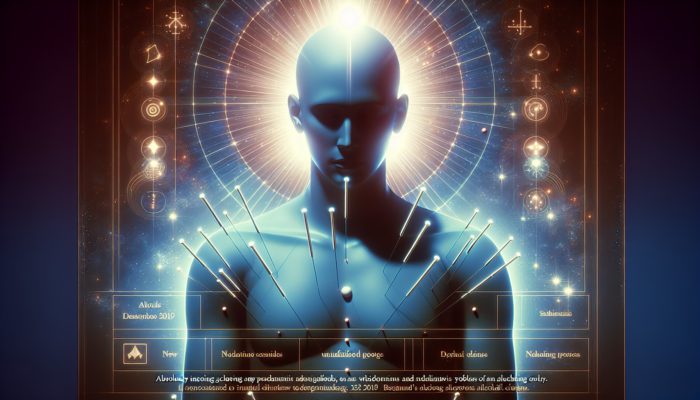 A peaceful individual receiving acupuncture, symbolising relief from alcohol cravings and holistic recovery.